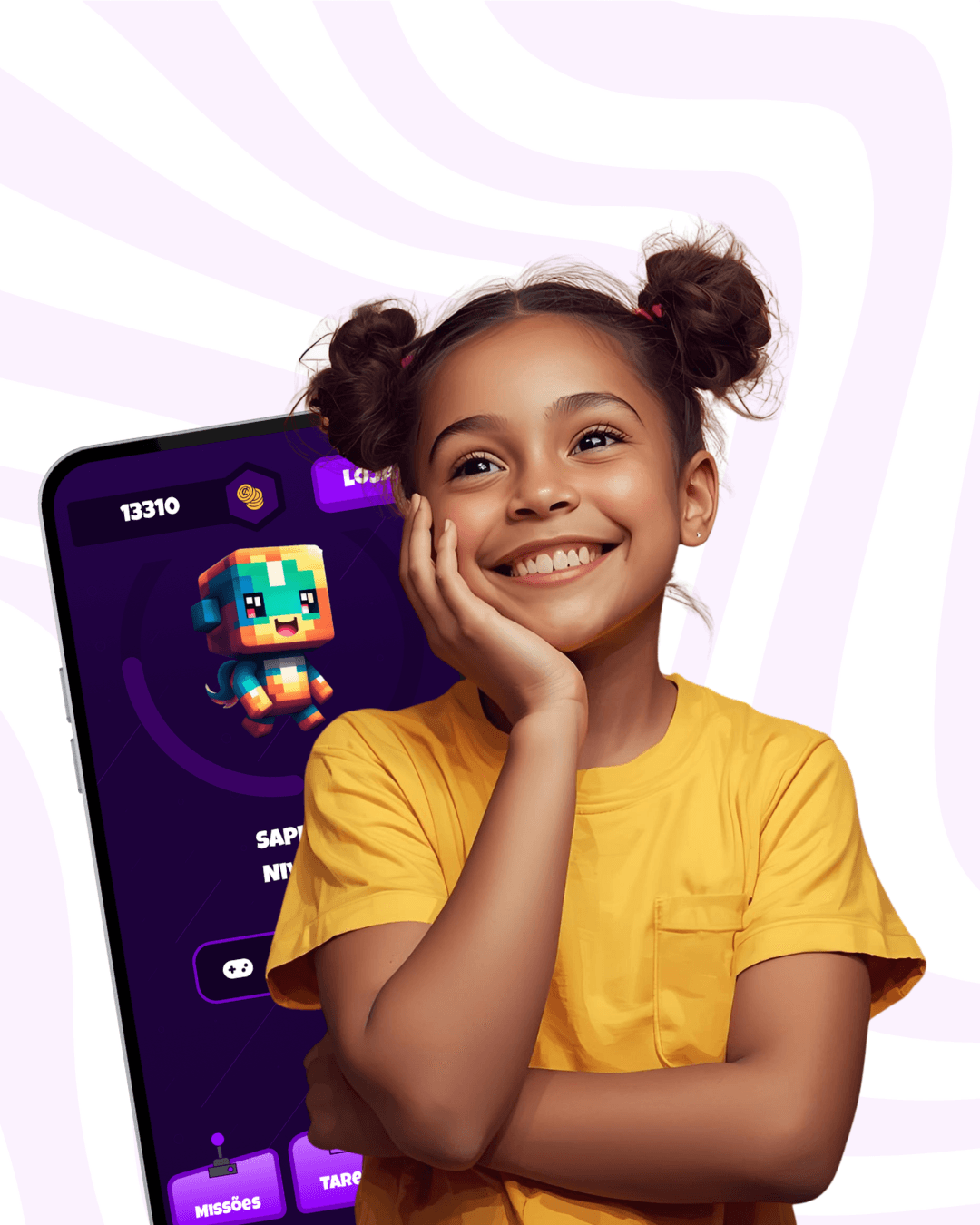 Aluna feliz aprendendo com ClassGame